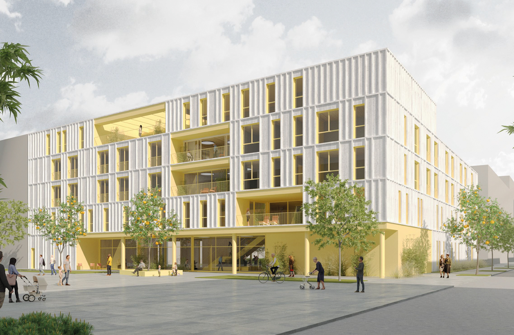 Der 2. Preis des Wettbewerbs ging an das Hamburger Architekturbüro Schaltraum gemeinsam mit BHF Bendfeldt, Herrmann Franke Landschaftsarchitekten GmbH aus Schwerin.